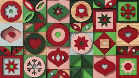 Wooden Christmas background. Loop animation Stock Footage