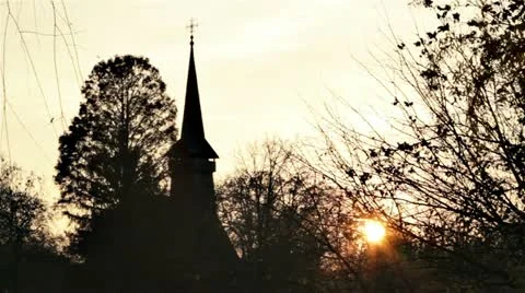 Wooden church 4 Stock Footage