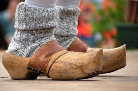 Wooden clogs Foto stock
