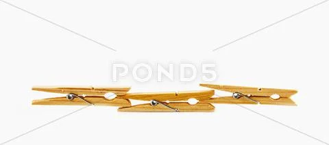 Wooden clothes pegs Stock Photos