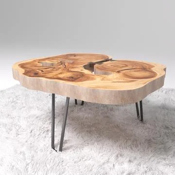 Wooden coffee table 3D Model