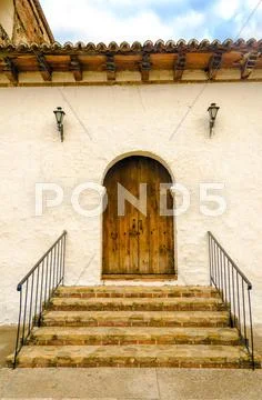 Wooden Colonial Style Door Stock Photos
