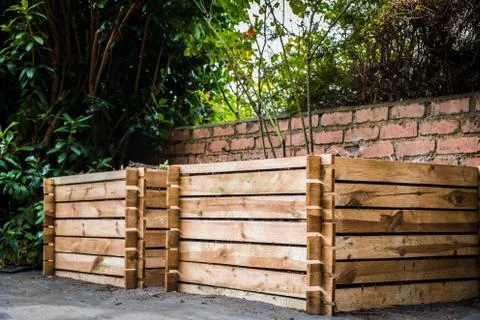 Wooden Compost Bin Stock Photos