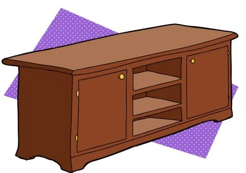 Wooden console Stock Illustration
