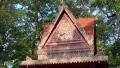 Wooden construction near Angkor Thom temple complex in Siem Reap, Cambodia HD Footage