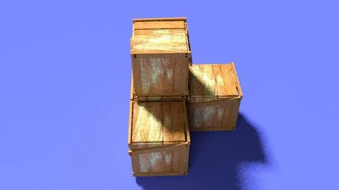Wooden Crate 3D Model