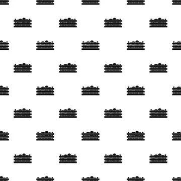 Wooden crate with vegetables pattern, simple style Stock Illustration