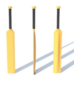 Wooden cricket bat 3d render illustration Stock Illustration