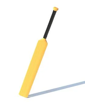 Wooden cricket bat 3d render illustration Stock Illustration