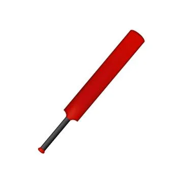 Wooden cricket bat in vintage design Stock Illustration