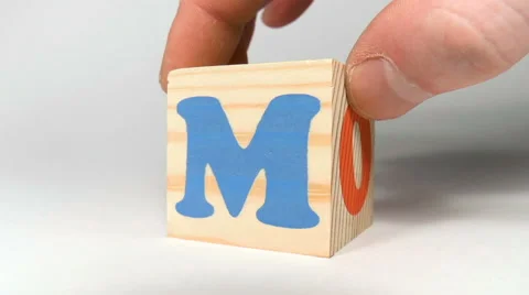 Wooden cube with the letters Stock Footage 68188864