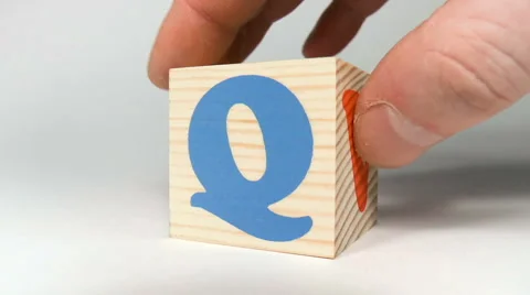 Wooden cube with the letters Stock Footage 68188877