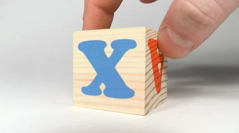Wooden cube with the letters Stock Footage 68188930