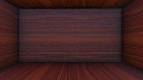 Wooden cube room. 3d vector background render with cube. to show the product Stock Footage 265526315