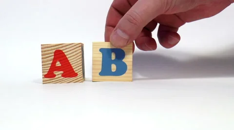 Wooden cubes. ABC Stock Footage 47841828