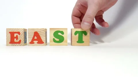 Wooden cubes. Word easter Stock Footage 47845897