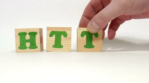 Wooden cubes. Word http Stock Footage 47847862