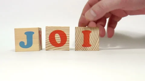 Wooden cubes. Word join Stock Footage 47848559