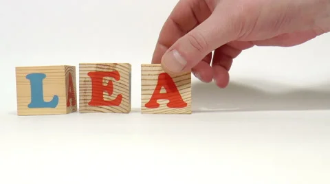 Wooden cubes. Word learn Stock Footage 48026251