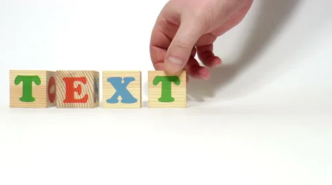 Wooden cubes. Word texture Stock Footage 48033690