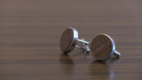 Wooden Cufflinks, Blur Stock Footage 104010656