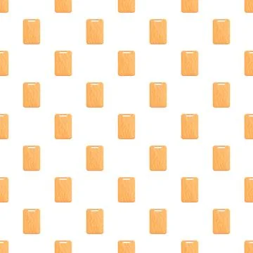 Wooden cutting board pattern repeating kitchen accessory elements 库存插图