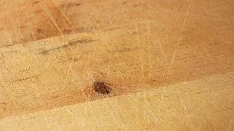 Wooden Cutting board rotating pattern macro texture background backdrop footage Video stock 91380907