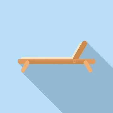 Wooden deck icon flat vector. Home interior furniture Ilustración de archivo