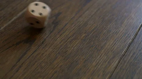 Wooden dice Stock Footage 66685883