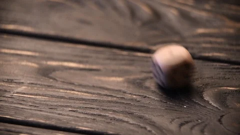 Wooden dice Video stock 124599132