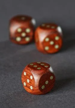 Wooden dice Stock Photos