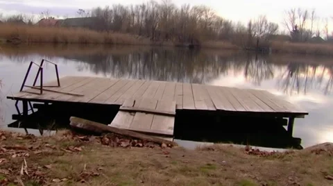 Wooden dock. Stock Footage 34510456