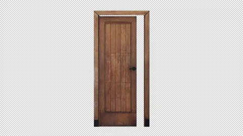 Wooden Door Opens Stock Footage 165429630