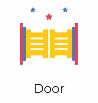 Wooden Door Vector Illustrazione stock