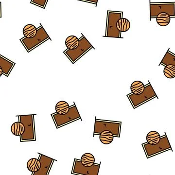 Wooden door vector seamless pattern Stock Illustration