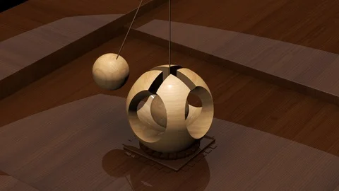 Wooden Double Pendulum Stock Footage 107227896