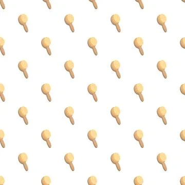 Wooden dry body brush pattern over white background Stock Illustration