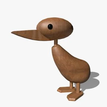 Wooden duck Stock Illustration