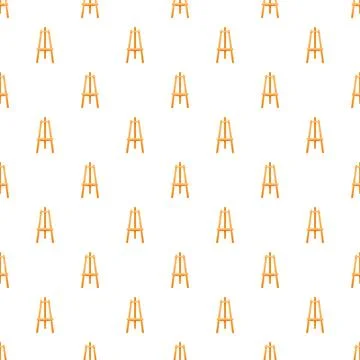 Wooden easel pattern creating seamless background Stock Illustration