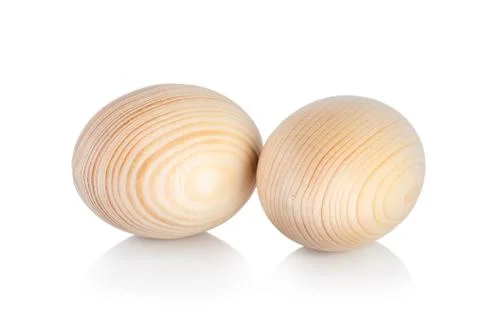 Wooden easter eggs Stock Photos