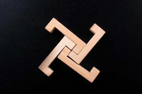 Wooden emblem of Nazi symbolism German Reich Stock Photos