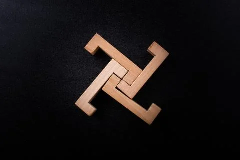 Wooden emblem of Nazi symbolism German Reich Stock Photos