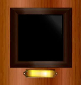 Wooden empty  frame Stock Illustration