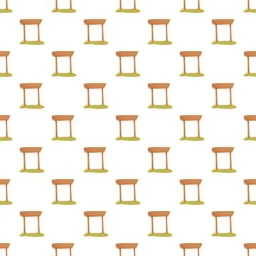 Wooden fence gate pattern creating a rustic seamless background Stock Illustration