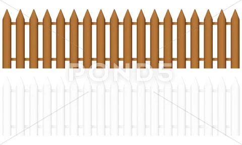 Wooden fence Stock Illustration