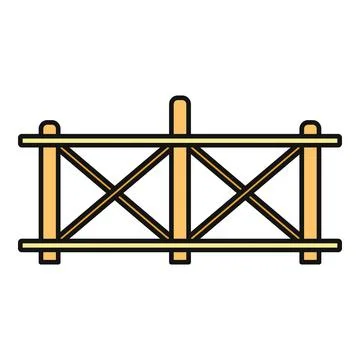 Wooden fence panel creating a rustic boundary Stock Illustration