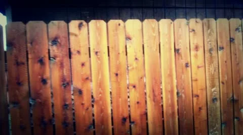 Wooden Fence Steadicam Shot Stock Footage
