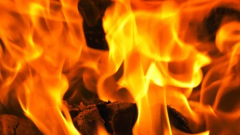 Wooden Fire Burning Flames 2 Stock Footage 103545883