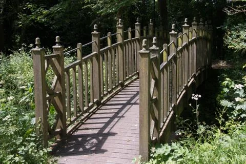 Wooden footbridge Stock Photos