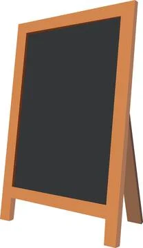 Wooden A Frame Blackboard Stock Illustration